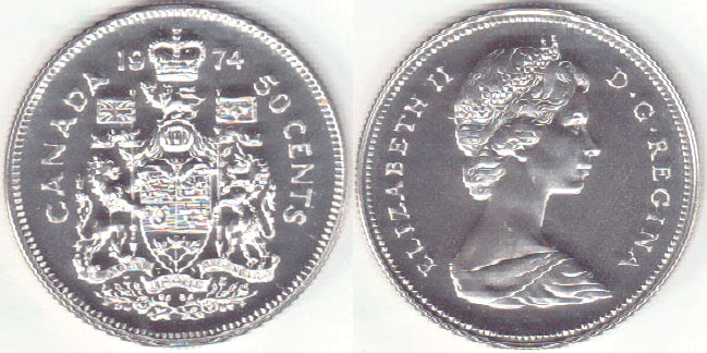 1974 Canada 50 Cents (Unc) A008503